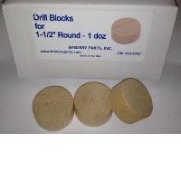 Round Drill Blocks  1-1/2" x 1/8" Thick